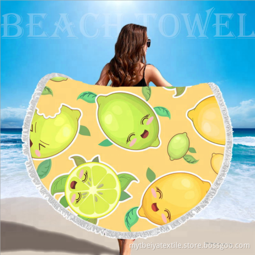 Spot Customizable Microfiber Thick Round Beach Towel 150 150cm Wholesale